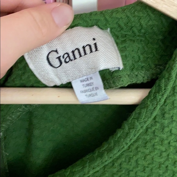 Ganni Quilted Green Dress - Picture 2 of 4